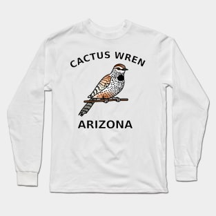 Cactus Wren, State Bird of Arizona Long Sleeve T-Shirt